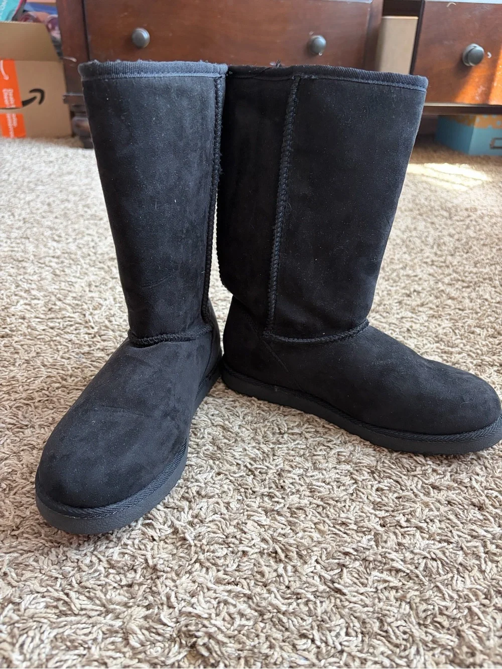 kids black boots